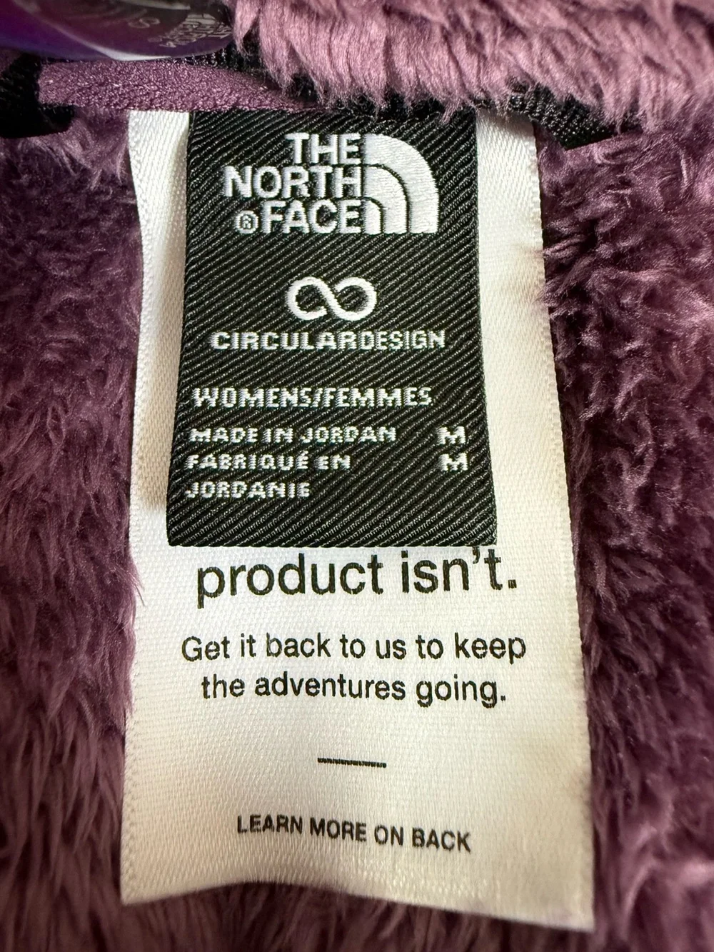 The North Face Osito High-Pile Fleece Jacket Purple - Medium